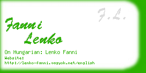 fanni lenko business card
